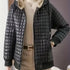 Damenmantel Jacke mit Steppung, wärmender Kapuze und dickem Futter